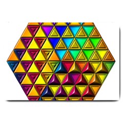 Cube Diced Tile Background Image Large Doormat by Hannah976