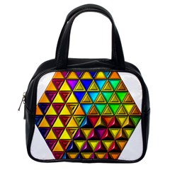 Cube Diced Tile Background Image Classic Handbag (one Side) by Hannah976