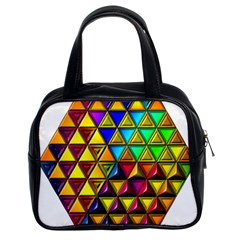 Cube Diced Tile Background Image Classic Handbag (two Sides) by Hannah976