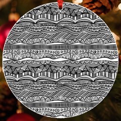 Ethno Seamless Pattern Uv Print Acrylic Ornament Round