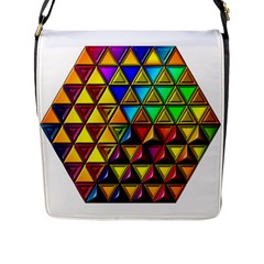 Cube Diced Tile Background Image Flap Closure Messenger Bag (l) by Hannah976