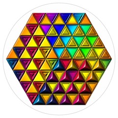 Cube Diced Tile Background Image Round Trivet by Hannah976