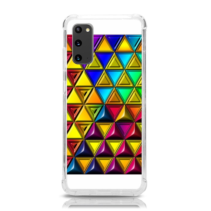 Cube Diced Tile Background Image Samsung Galaxy S20 6.2 Inch TPU UV Case