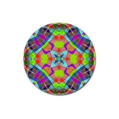 Farbenpracht Kaleidoscope Pattern Magnet 3  (round) by Hannah976