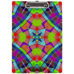 Farbenpracht Kaleidoscope Pattern A4 Acrylic Clipboard by Hannah976