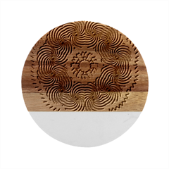 Tile Pattern Background Image Marble Wood Coaster (round)