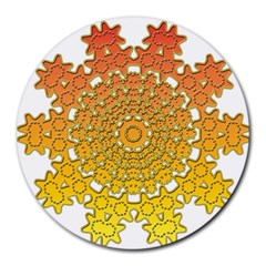 Mandala Background Image Ornament Round Mousepad