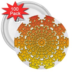 Mandala Background Image Ornament 3  Buttons (100 Pack) 