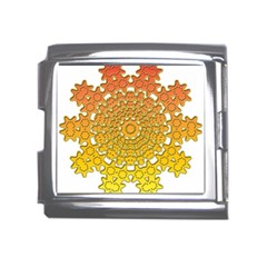 Mandala Background Image Ornament Mega Link Italian Charm (18mm)