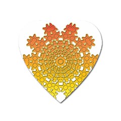 Mandala Background Image Ornament Heart Magnet