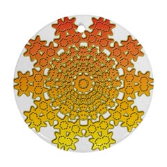 Mandala Background Image Ornament Round Ornament (two Sides)