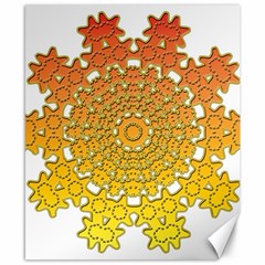 Mandala Background Image Ornament Canvas 8  X 10 