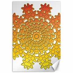 Mandala Background Image Ornament Canvas 12  X 18 