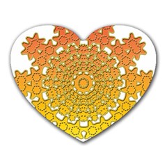 Mandala Background Image Ornament Heart Mousepad