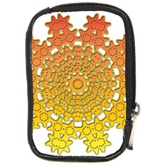 Mandala Background Image Ornament Compact Camera Leather Case