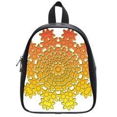 Mandala Background Image Ornament School Bag (Small)