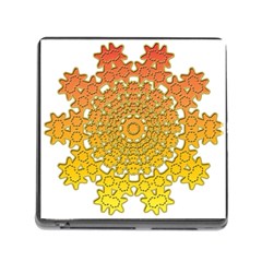 Mandala Background Image Ornament Memory Card Reader (Square 5 Slot)