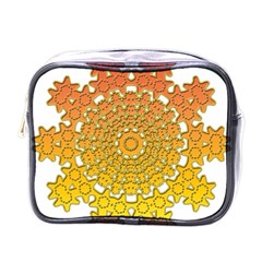 Mandala Background Image Ornament Mini Toiletries Bag (One Side)