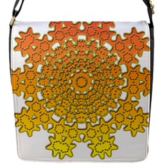 Mandala Background Image Ornament Flap Closure Messenger Bag (S)