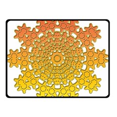 Mandala Background Image Ornament Two Sides Fleece Blanket (Small)