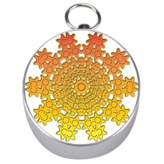 Mandala Background Image Ornament Silver Compasses