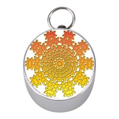 Mandala Background Image Ornament Mini Silver Compasses