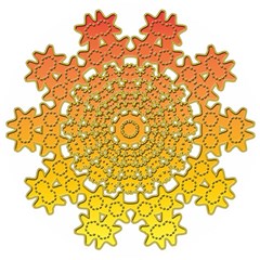 Mandala Background Image Ornament Wooden Puzzle Round