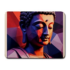 Let That Shit Go Buddha Low Poly (6) Small Mousepad by 1xmerch