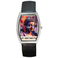 Let That Shit Go Buddha Low Poly (6) Barrel Style Metal Watch