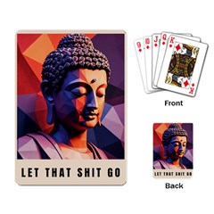 Let That Shit Go Buddha Low Poly (6) Playing Cards Single Design (rectangle) by 1xmerch