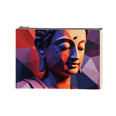 Let That Shit Go Buddha Low Poly (6) Cosmetic Bag (large) by 1xmerch