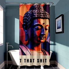 Let That Shit Go Buddha Low Poly (6) Shower Curtain 36  X 72  (stall)  by 1xmerch