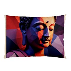 Let That Shit Go Buddha Low Poly (6) Pillow Case (two Sides) by 1xmerch