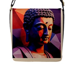 Let That Shit Go Buddha Low Poly (6) Flap Closure Messenger Bag (l) by 1xmerch