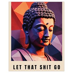 Let That Shit Go Buddha Low Poly (6) Drawstring Bag (small) by 1xmerch