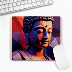 Let That Shit Go Buddha Low Poly (6) Large Mousepad by 1xmerch