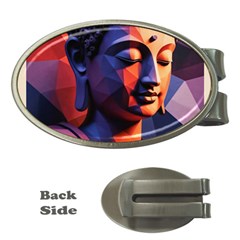 Let That Shit Go Buddha Low Poly (6) Money Clips (oval)  by 1xmerch