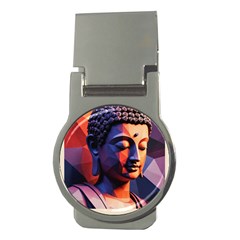 Let That Shit Go Buddha Low Poly (6) Money Clips (round)  by 1xmerch