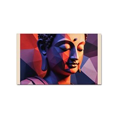 Let That Shit Go Buddha Low Poly (6) Sticker (rectangular)