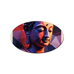 Let That Shit Go Buddha Low Poly (6) Sticker Oval (10 Pack)