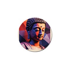 Let That Shit Go Buddha Low Poly (6) Golf Ball Marker by 1xmerch