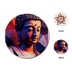 Let That Shit Go Buddha Low Poly (6) Playing Cards Single Design (Round) Front