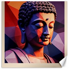 Let That Shit Go Buddha Low Poly (6) Canvas 16  X 16  by 1xmerch