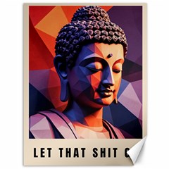 Let That Shit Go Buddha Low Poly (6) Canvas 36  X 48 