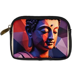 Let That Shit Go Buddha Low Poly (6) Digital Camera Leather Case by 1xmerch