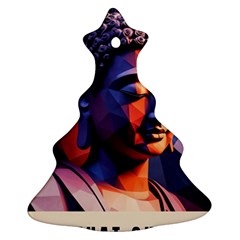 Let That Shit Go Buddha Low Poly (6) Ornament (christmas Tree)  by 1xmerch