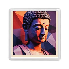 Let That Shit Go Buddha Low Poly (6) Memory Card Reader (square) by 1xmerch