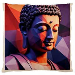 Let That Shit Go Buddha Low Poly (6) Standard Premium Plush Fleece Cushion Case (two Sides) by 1xmerch