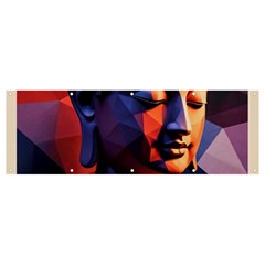 Let That Shit Go Buddha Low Poly (6) Banner And Sign 12  X 4  by 1xmerch