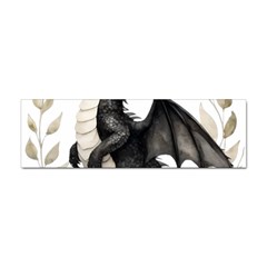 Cute Black Baby Dragon Flowers Painting (2) Sticker (bumper) by 1xmerch